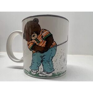 Vintage Potpourri Press Golf Coffee Mug Cup Bear Playing Golf 12 ounce NEW